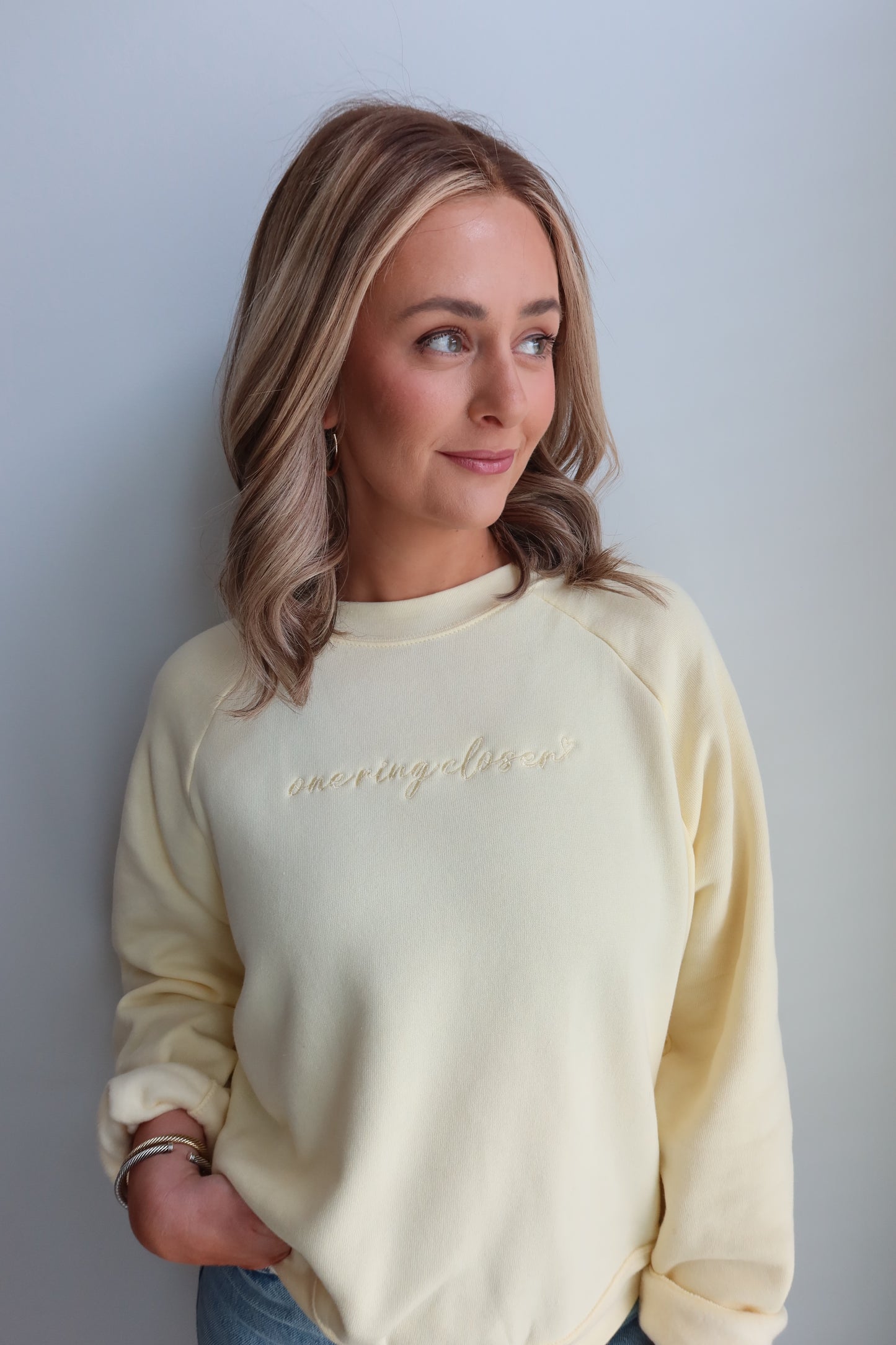 Butter Yellow Cropped Crewneck