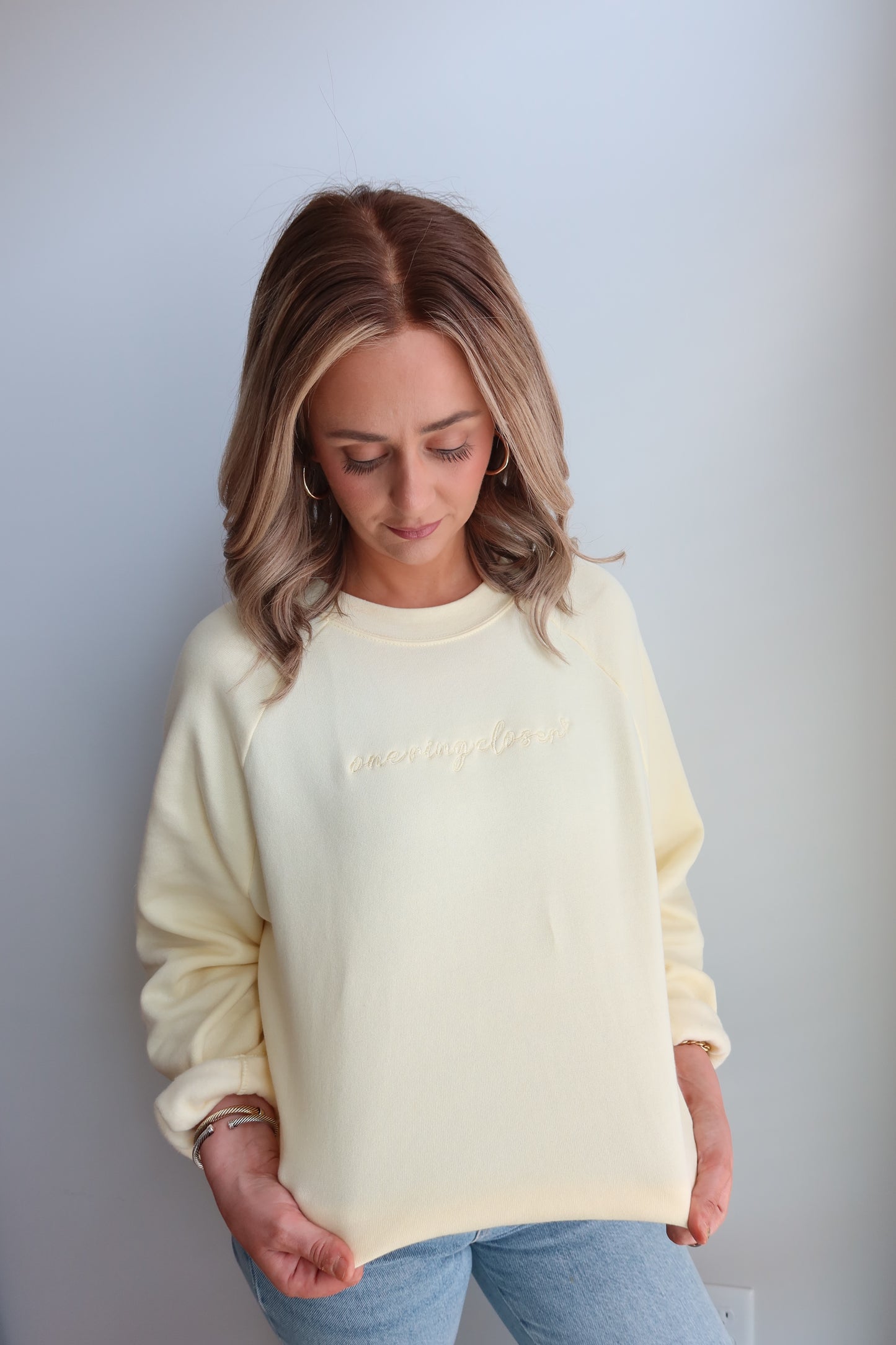 Butter Yellow Cropped Crewneck